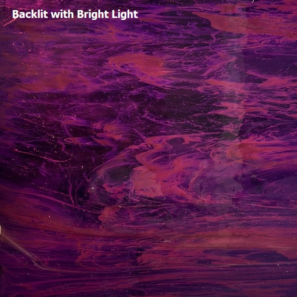 Medium Purple & White Wispy Opal (AGC-710-6) - 6" x 12" Sheet