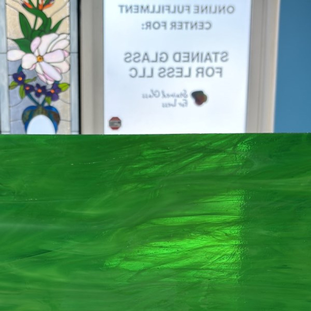 Dark Green & White Opal (AGC-547) - 12" x 12" Sheet