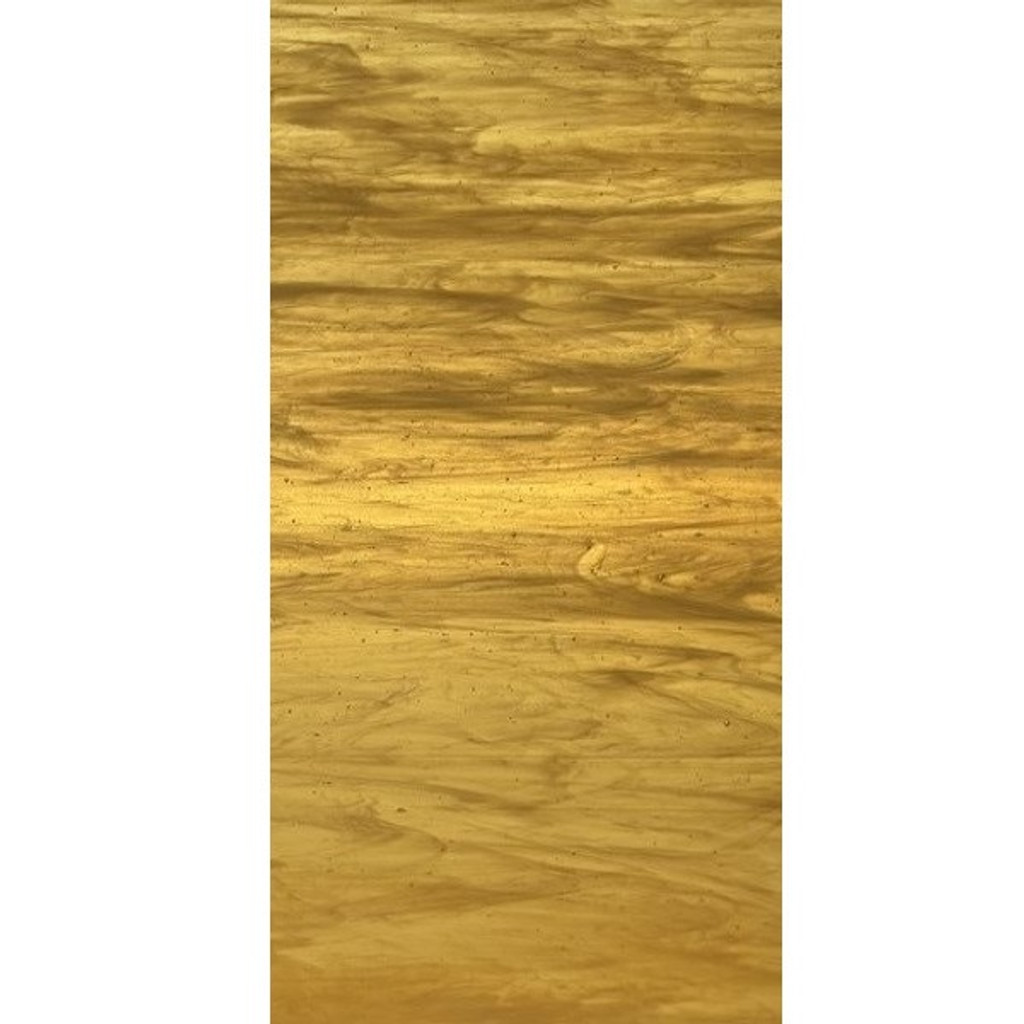 Medium Amber & White Wispy (AGC-556-6) - 6" x 12" Sheet