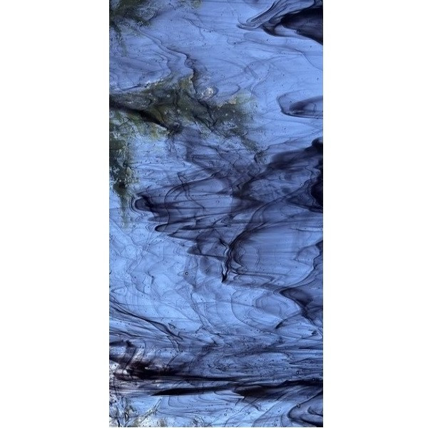 Black & Clear Streaky (AGC-563-6) - 6" x 12" Sheet