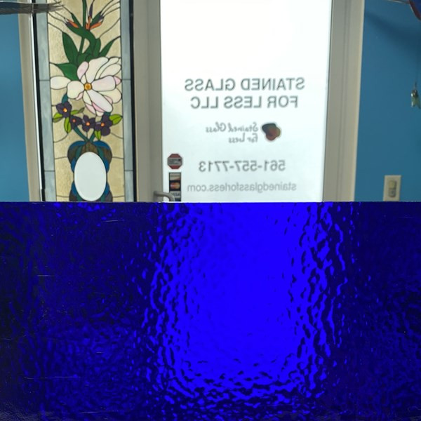 Majesty Blue English Muffle (EM 4926) | Stained Glass For Less