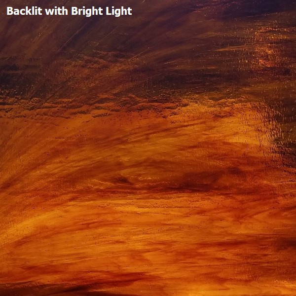 Dark Amber & Medium Amber Streaky (199LL-6) - 6" x 12" Sheet