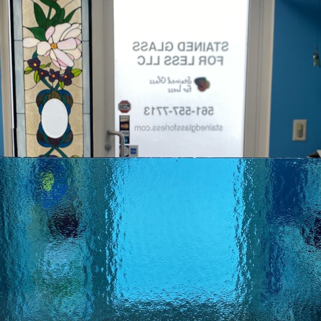 Deep Sky Blue Transparent (96-13-6) | Stained Glass For Less
