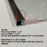 Zinc 1/2" Border Frame - 3 @ 24" Strips
