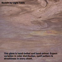 Iridized Mauve & White Wispy Opal (266L-IR-6) - 6" x 12" Sheet