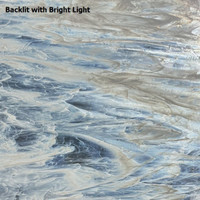 Clear & White Streaky (AGC-103-6) - 6" x 12" Sheet