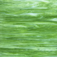 Lime Green & White Opal (AGC-309) - 12" x 12" Sheet