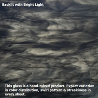 Charcoal Gray & White Streaky Opal (AGC-501) - 12" x 12" Sheet