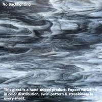 Charcoal Gray & White Streaky Opal (AGC-501-6) - 6" x 12" Sheet