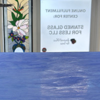 Medium Blue & White Wispy (AGC-562) - 12" x 12" Sheet