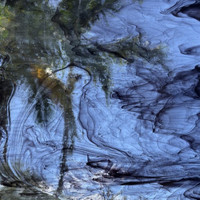 Black & Clear Streaky (AGC-563) - 12" x 12" Sheet