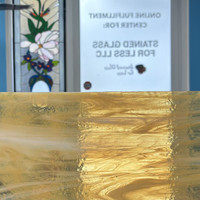 Honey Amber & White Wispy (96-54X) - 12" x 12" Sheet