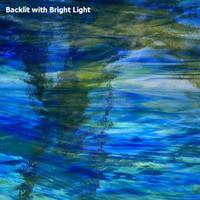 "Blue Lagoon" - Dark Blue, Medium Green & Crystal Streaky Aqualite Transparent (197LLAQ-6) - 6" x 12" Sheet