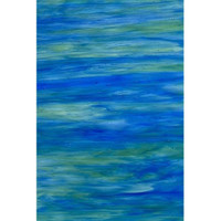 "Blue Lagoon" - Dark Blue, Medium Green & Crystal Streaky Aqualite Transparent (197LLAQ-8) - 8" x 12" Sheet