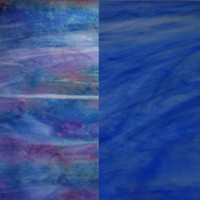 Iridized Blue & White Wispy Opal (WO118-IR-8) - 8"x 12" Sheet