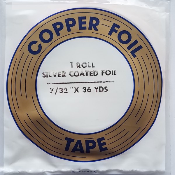 7/32 SILVER BACK EDCO Copper Foil Tape For Stained Glass 36 yards Supplies  1mil