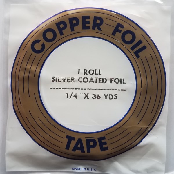 Copper Foil, Black Back by Edco, 3/16 X 36 Yard Roll, Made in USA 