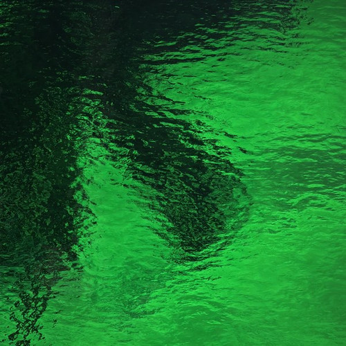 W1ldアズール　ダークティールグリーン / クリアPC / マットゴールドリム Dark Green Rough Rolled (OGT-125RRF) | Stained Glass For Less