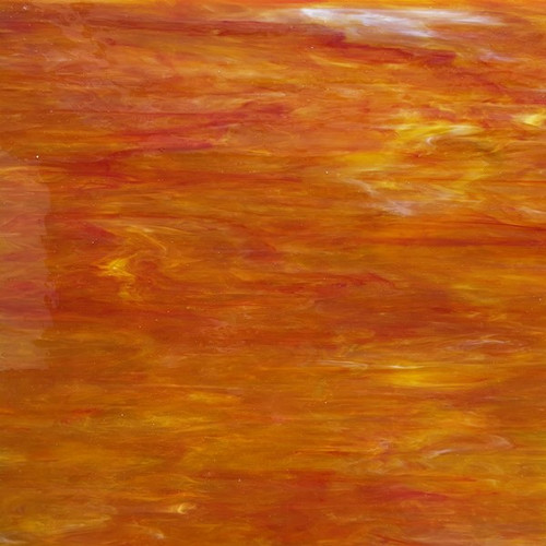 Tangerine Wispy (AGC-209) | Stained Glass For Less