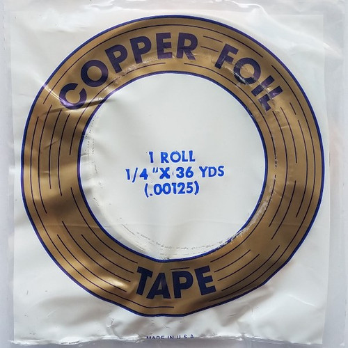 7/32 Copper Foil Tape SILVER BACK - 36 yards - EDCO
