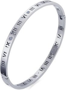 Roman Numeral Hinged Bracelet