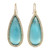 Long Shimmer Stone Earrings-Aqua