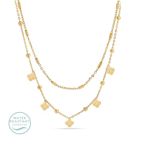 Multi-Flower Layered Necklace