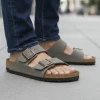 Birkenstock Arizona Stone Birkibuc 151211 Double Strap Men's Sandal | newshoes.ie