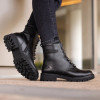 Remonte D8670-01 Black Stud Boot With Side Zip | newshoes.ie