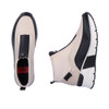 Rieker N6352-60 Cream & Black Wedge Ankle Boot | newshoes.ie