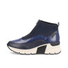 Rieker N6352-14 Navy & White Wedge Ankle Boot | newshoes.ie