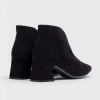 Wonders Eliot I-9013 Soft Black Suede Block Heel Ankle Boot newshoes.ie