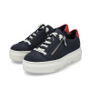 Rieker M1911-14 Navy Elastic Lace Sneaker | newshoes.ie