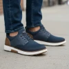 Rieker B3354-14 Navy & Tan Wider Fit Sneaker | newshoes.ie