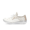 Rieker L3294-80 White, Beige & Rose Gold Toggle Sneaker | newshoes.ie