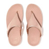 Fitflop Lulu Leather Rose Gold Toe-Post Sandal | newshoes.ie