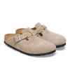 Birkenstock Boston Braided Suede Leather Taupe 1026694 Ladies Clog | newshoes.ie