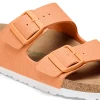 Birkenstock Vegan Canvas Papaya 1025512 Double Strap Women's Sandal newshoes.ie