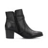 Rieker Y2059-00 Black Block Heel Ankle Boot | newshoes.ie