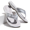 Clarks Brinkley Sea 26134636 Silver Toe Post Slide newshoes.ie