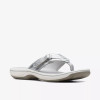 Clarks Brinkley Sea 26134636 Silver Toe Post Slide newshoes.ie