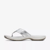 Clarks Brinkley Sea 26134636 Silver Toe Post Slide newshoes.ie