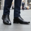 Clarks Howard Over 26174925 Black Leather Men's Formal Shoe | newshoes.ie