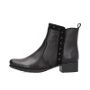 Rieker 78657-00 Black Low Block Heel Ankle Boot newshoes.ie