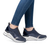 Remonte D0T08-12 Navy Print Wide Fit Casual Shoe | newshoes.ie