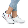 Remonte D0T04-81 White & Navy Wide Fit Wedge Sneaker | newshoes.ie