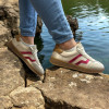 Gant Cuzima 30538956 G582 Beige & Cerise Satin Leather Sneaker | newshoes.ie