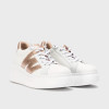 Wonders Astra A-2670 White & Copper Wedge Sneaker | newshoes.ie