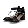 Rieker 64654-00 Black Block Heel Sandal | newshoes.ie