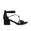 Rieker 64654-00 Black Block Heel Sandal | newshoes.ie